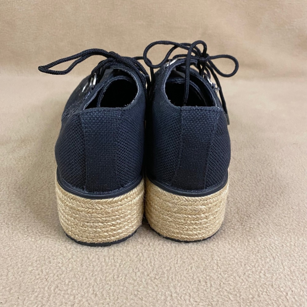TUK Footwear Black Canvas Platform Shoe Sneaker Lace Up Women's Casual‎ US 7 EUC - Picture 5 of 8